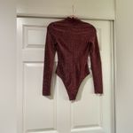 Bardot NWT  Glittery Dark Red Bodysuit Size XS US Size 2 Photo 5