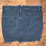 Mother distressed frayed washed black size 27 mini skirt Photo 3