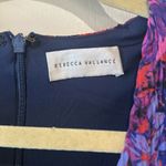 REBECCA VALLANCE Cherry Bomb Floral Print Shirred Long Sleeve Mini Dress 2 NWOT Purple Photo 7