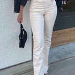 ZARA  Sim Flare high rise white jeans Photo 1