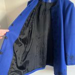 Peter Nygard Vtg Blue Wool Embroidered Coat 14P Longline Button Front Boho Chic Photo 7