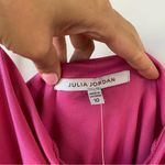 Julia Jordan  Cowl Neck Belted Satin Maxi Dress Hot Pink‎ 10 Photo 3