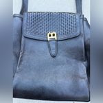 Bally Italian Leather Black Woven Medium Sized Shoulder Bag Photo 1