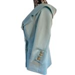 Alexia Admor STUNNING Alexis Admor Light Blue Off-Shoulder Blazer with Gold Buttons Size 10 Photo 3