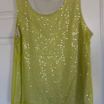 Dana Buchman  green lime  Sequin Tank overlay Top Photo 0