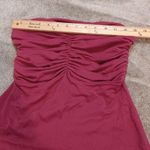 Susana Monaco  Size Small S Strapless Tube To Berry Burgundy Color Supplex Lycra Photo 3