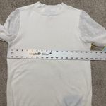 CeCe new XS mock neck clip swiss dot sheer sleeve sweater top TLS1 3063 Photo 3