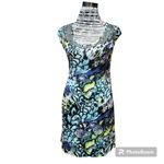 Alberto Makali  Beaded fringe neckline sheath dress with POCKETS Photo 1