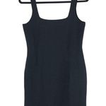 J.Crew  Womens Squareneck Mini Sweater-Dress Black M Photo 2