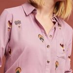 Anthropologie "County Fair" Embroidered Hot Air Balloon Button Down Top 4P Photo 5