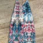 Satin Watercolor Midi Dress Size M Photo 2