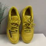 Reebok Yellow & White Leather Sneakers - Size 7 Photo 1
