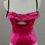 Victoria's Secret Victoria’s Secret Pink Sexy Ruffle Satin Silky Corset Bustier Top Lingerie Size 36B Photo 0