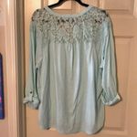 Sonoma Flowy teal shirt with lace size 2X Photo 4