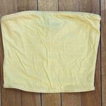 Hollister  Yellow White Striped Bumble Bee Reversible Tube Crop Top Summer Boho  Photo 5