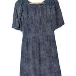 Banana Republic Blue Geo Print Silk Mini Dress 0 Photo 0