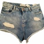 ZARA ✨ Trf Premium Wash Ripped Denim Shorts ✨ Photo 2