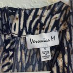 Veronica M  Navy and White Patterned Women's Top size small Photo 4