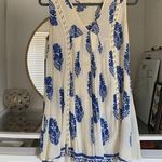 Nectar Clothing Boho Blue and White Cottagecore Leaf Tunic Dress Size XS Photo 9