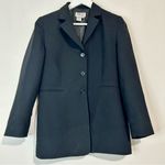 Style & Co  Women’s Blazer Button Jacket Black Size 8 Petite FLAW Photo 0