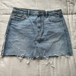 American Eagle Denim Mini Skirt Distressed Photo 0