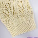 Free People NEW Elton Cream Crochet Knit Long Sleeve Mini Dress, L Photo 5