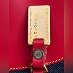 Dooney & Bourke backpack vintage denim chambray and red leather Photo 7