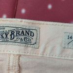 Lucky Brand jean mini skirt pink and yellow size 14/32 Photo 4
