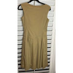 Banana Republic Women's Stretch Pleated Dress Size 6 Tan Office Career School Photo 2