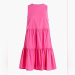 J.Crew Pink Sleeveless Tiered Cotton Poplin Dress Size 4 Small Ruffle Preppy Photo 15