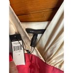 BCBGMAXAZRIA NWT  Cream Pink & Navy Blue A-Line Dress Colorblocked Cocktail Sz 8 Photo 3