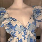 Peach Love California  Blue Floral Mini Dress Photo 6