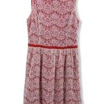 Elle  Pink Fit & Flare Lace Overlay Dress New 2 Photo 0