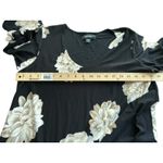 Karen Kane Black Floral Bell Sleeve V Neck Flared Dress Womens XL Photo 5