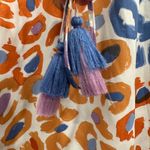 Farm Rio Anthropologie Vibrance Maxi Skirt Multicolor Pastel Leopard Boho Tassel Photo 5