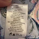 Joie  Floral Print V Neck Elastic Waist Midi Dress Blue Pink Yellow Size 8 Photo 7