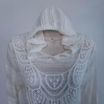 rxb / S / Ivory Crochet Lace Long Sleeve Hooded Bl White Photo 9