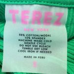 Terez  New York Women's Green Deep V-Neck Ribbed Sleeveless Bodycon Midi Dress S Photo 2