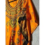Sante Classics Kaftan Dress Women OS Orange‎ Paisley Kimono Duster Boho Cover Up Orange Size undefined Photo 3