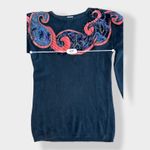 Nilani Vintage 80s Silk Angora blend western sweater Size S Black Photo 4