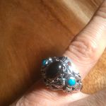 Artisan Crafted Elite Shungite Sleeping Beauty Turquoise Sterling Silver Ring Photo 13