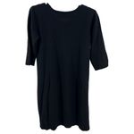 J.Jill  wool blend black sweater dress L viscose tunic 3/4 sleeve office fall Photo 1