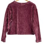 Planet Gold Cozy Pullover Sweater Womens L Pink Chenille Textured Soft Girl Photo 3