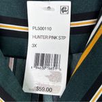 Monteau Los Angeles Size 3X Green Striped V-Neck Ruffle Cap Sleeve Sheath Dress Photo 10