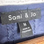 Sami & Jo Sam & Jo Blue Tie Dye Sequin Embellished 3/4 Sleeve Blouse Top Size Medium Photo 7