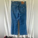 Levi's 70s Inspired High Rise Slim Fit Medium Wash Raw Edge Flare Denim Jeans 28 Photo 5
