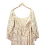 Storia NWT  Floral Lace Midi Dress Cream Long Sleeve Square Neck Fit Flare Sz XL Photo 4
