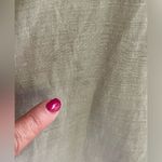 Eileen Fisher  Linen Silk Mother of Pearl Button Top Tunic Taupe Size Medium Photo 10