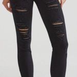 Aeropostale High-Rise Black Distressed Skinny Jeans Size 6 Photo 0