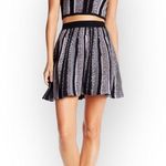 Lovers + Friends new  𖦹 Edgy Woven Knit Circle Mini Skater Skirt 𖦹 Black Grey Photo 1